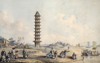 A View near the City of Lin Tsin on the banks of the Grand Canal